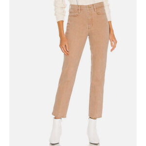 Frame Women Denim Le Sylvie Slender Straight Jeans in Sand Sz 29 High Waist